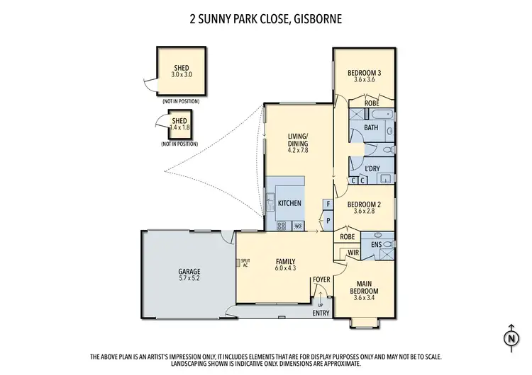 Floorplan of Homely house listing, 2 Sunny Park Close, Gisborne VIC 3437