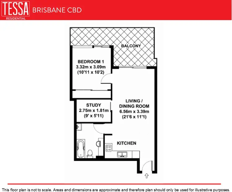 Floorplan of Homely apartment listing, 2002/70 Mary Street, Brisbane City QLD 4000