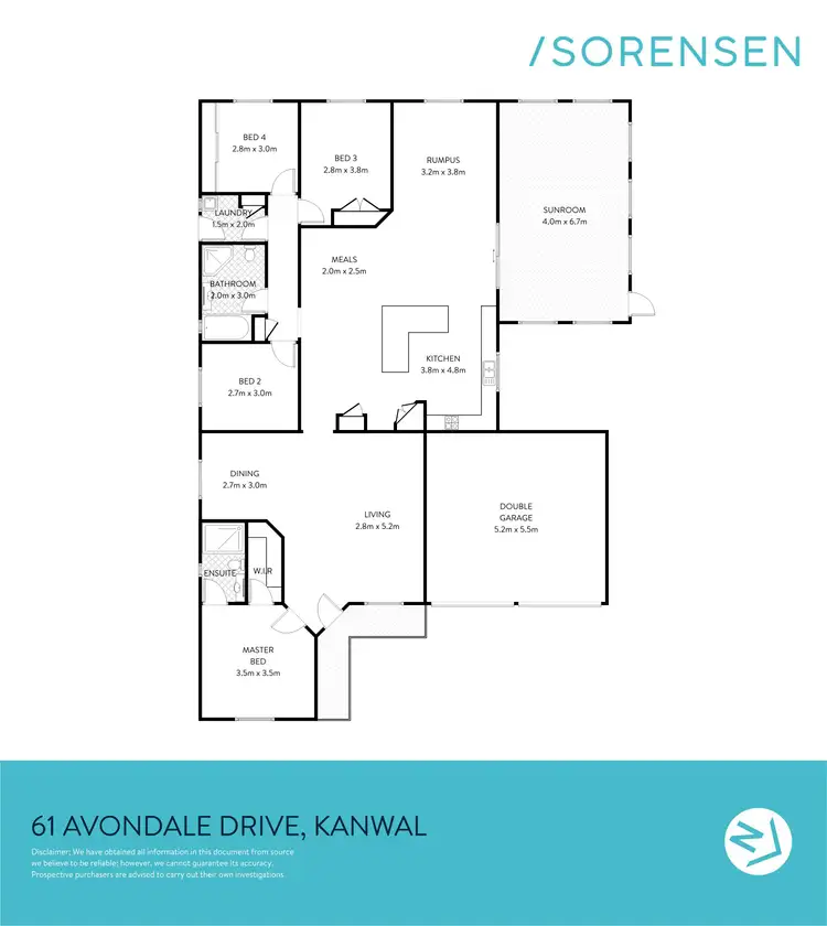 Floorplan of Homely house listing, 61 Avondale Drive, Kanwal NSW 2259