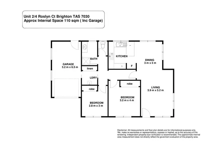 Floorplan of Homely unit listing, 2/4 Roslyn Court, Brighton TAS 7030