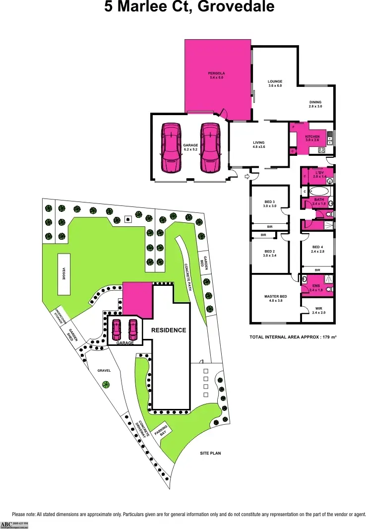 Floorplan of Homely house listing, 5 Marlee Court, Grovedale VIC 3216