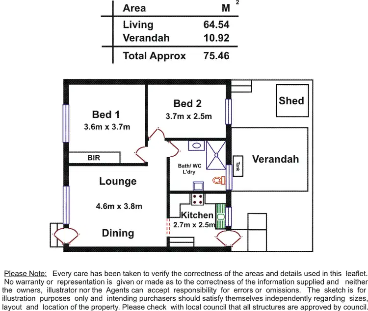 Floorplan of Homely unit listing, Unit 4 / 8 Lynette Avenue, Hectorville SA 5073