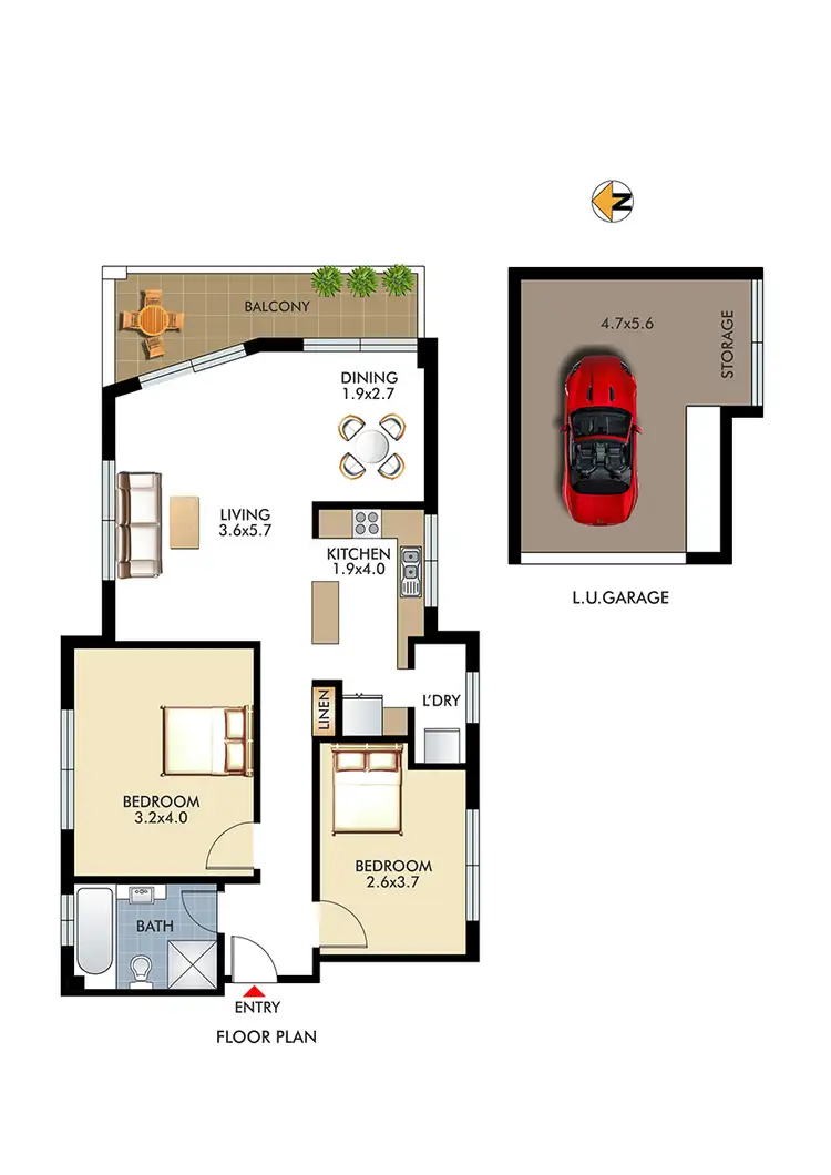 Floorplan of Homely apartment listing, 14/36 Bennett Street, Bondi NSW 2026
