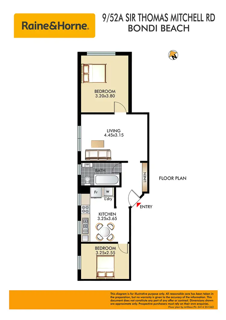 Floorplan of Homely apartment listing, 9/52a Sir Thomas Mitchell Road, Bondi Beach NSW 2026
