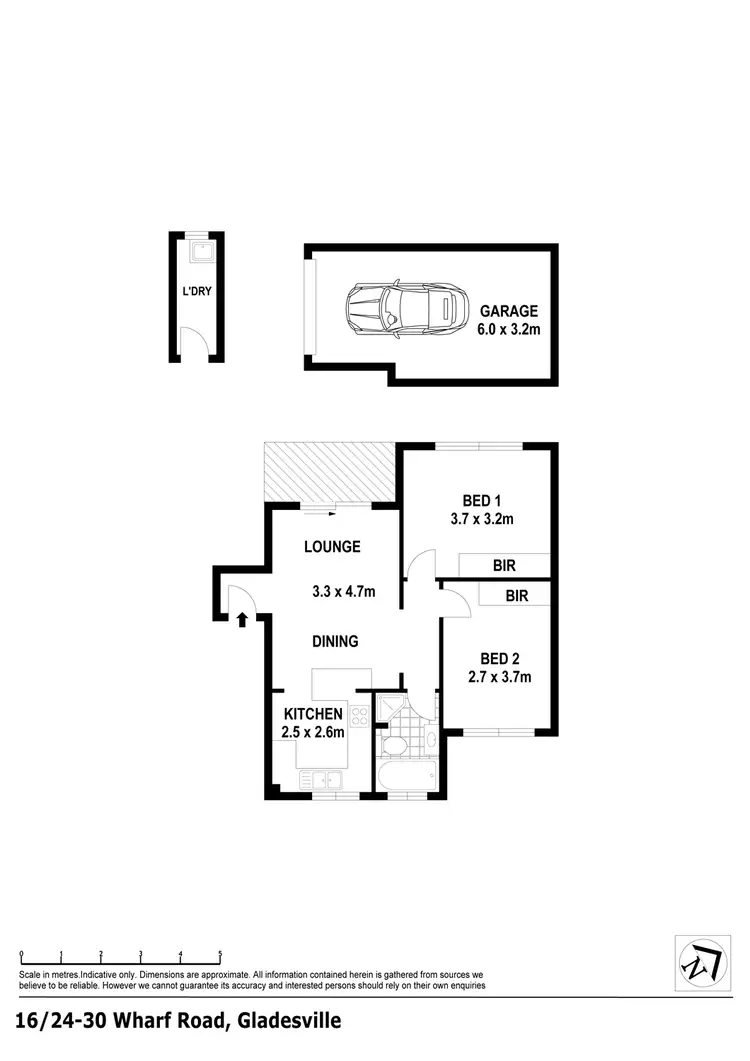 Floorplan of Homely apartment listing, 16/24-30 Wharf Road, Gladesville NSW 2111