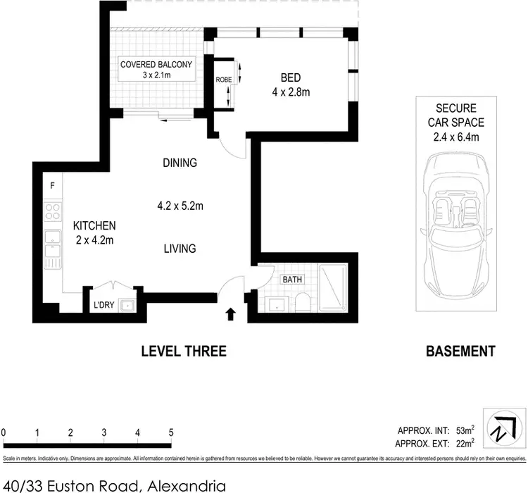 Floorplan of Homely apartment listing, 40, 33 Euston Road, Alexandria NSW 2015