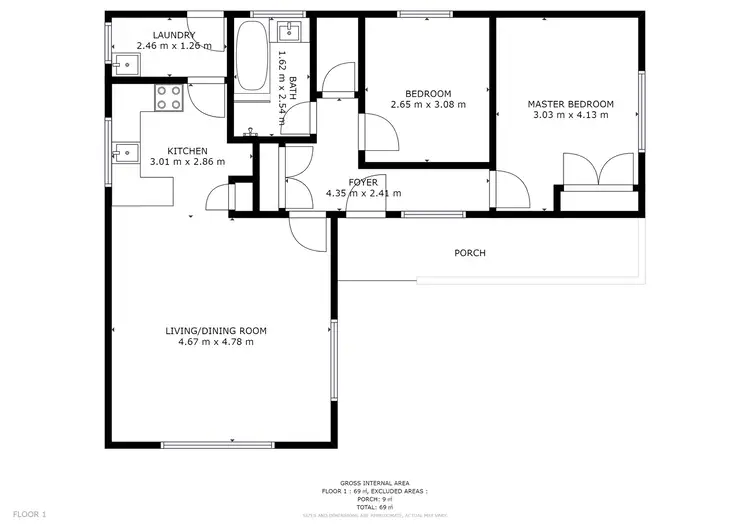 Floorplan of Homely unit listing, 7/7A Knoll Street, Glenorchy TAS 7010