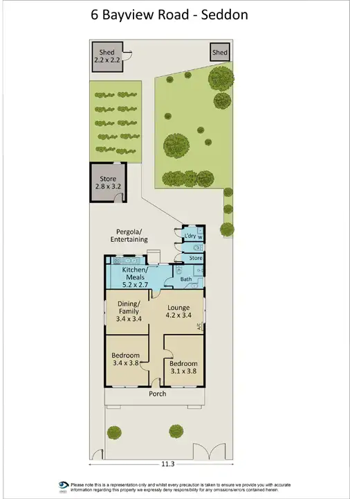 Floorplan of Homely house listing, 6 Bayview Road, Seddon VIC 3011