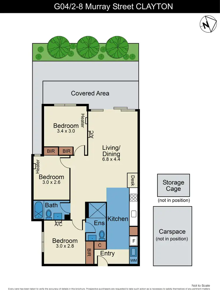 Floorplan of Homely apartment listing, G04/2-8 Murray Street, Clayton VIC 3168