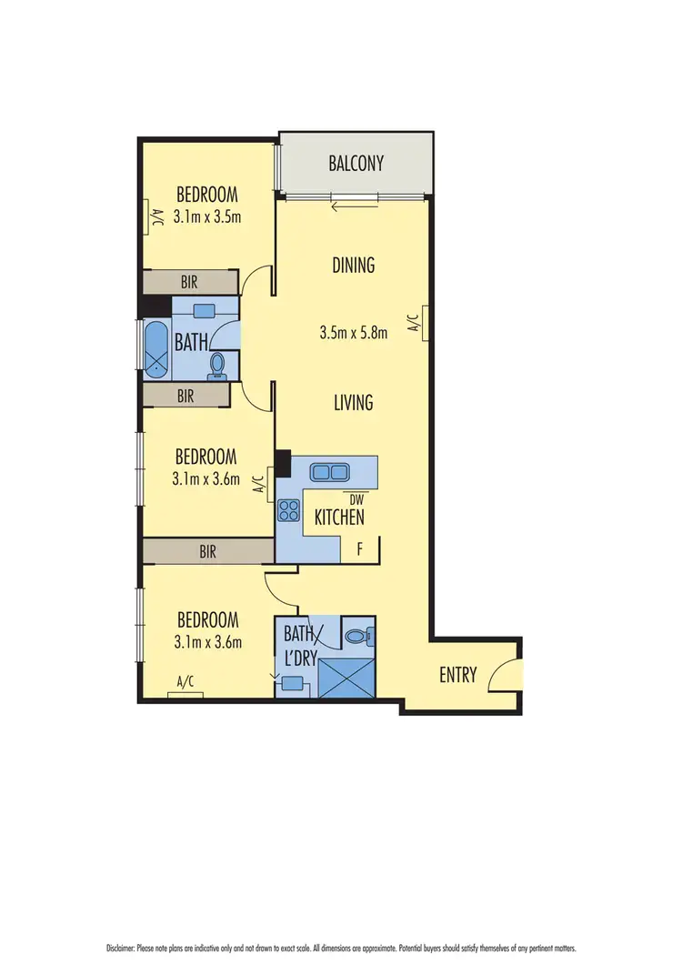 Floorplan of Homely apartment listing, 411/58 Jeffcott Street, West Melbourne VIC 3003