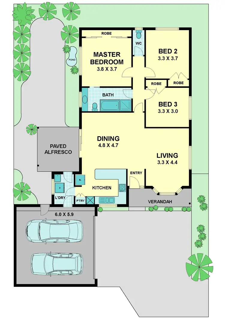 Floorplan of Homely villa listing, 1B IVAN STREET, Strathmore VIC 3041