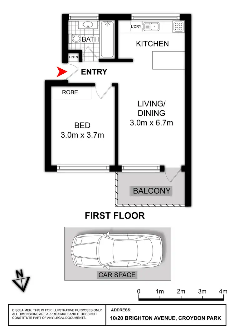 Floorplan of Homely apartment listing, 10/20 Brighton Avenue, Croydon Park NSW 2133