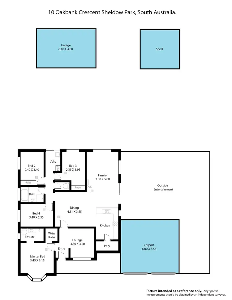 Floorplan of Homely house listing, 10 Oakbank Crescent, Sheidow Park SA 5158
