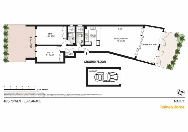 Floorplan of Homely unit listing, 4/75 West Esplanade, Manly NSW 2095