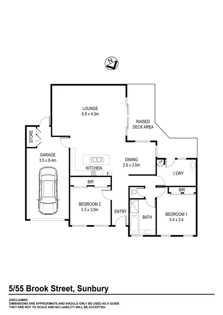 Floorplan of Homely unit listing, Unit 5/55 Brook Street, Sunbury VIC 3429
