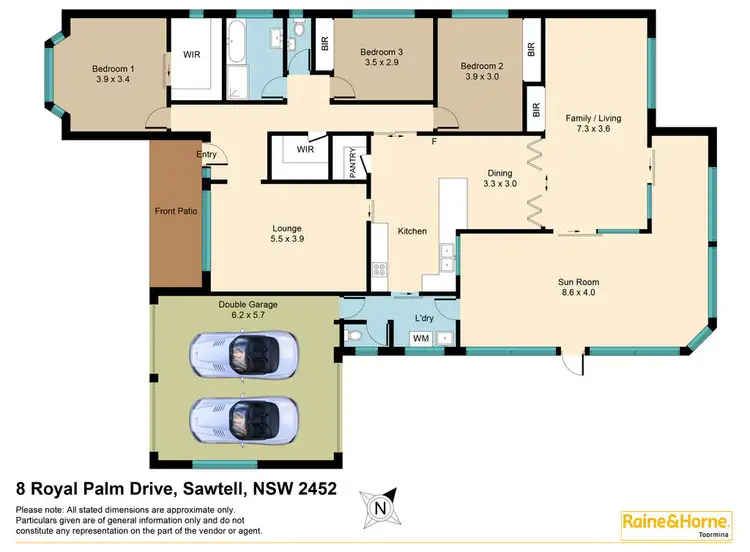 Floorplan of Homely house listing, 8 ROYAL PALM DRIVE, Sawtell NSW 2452