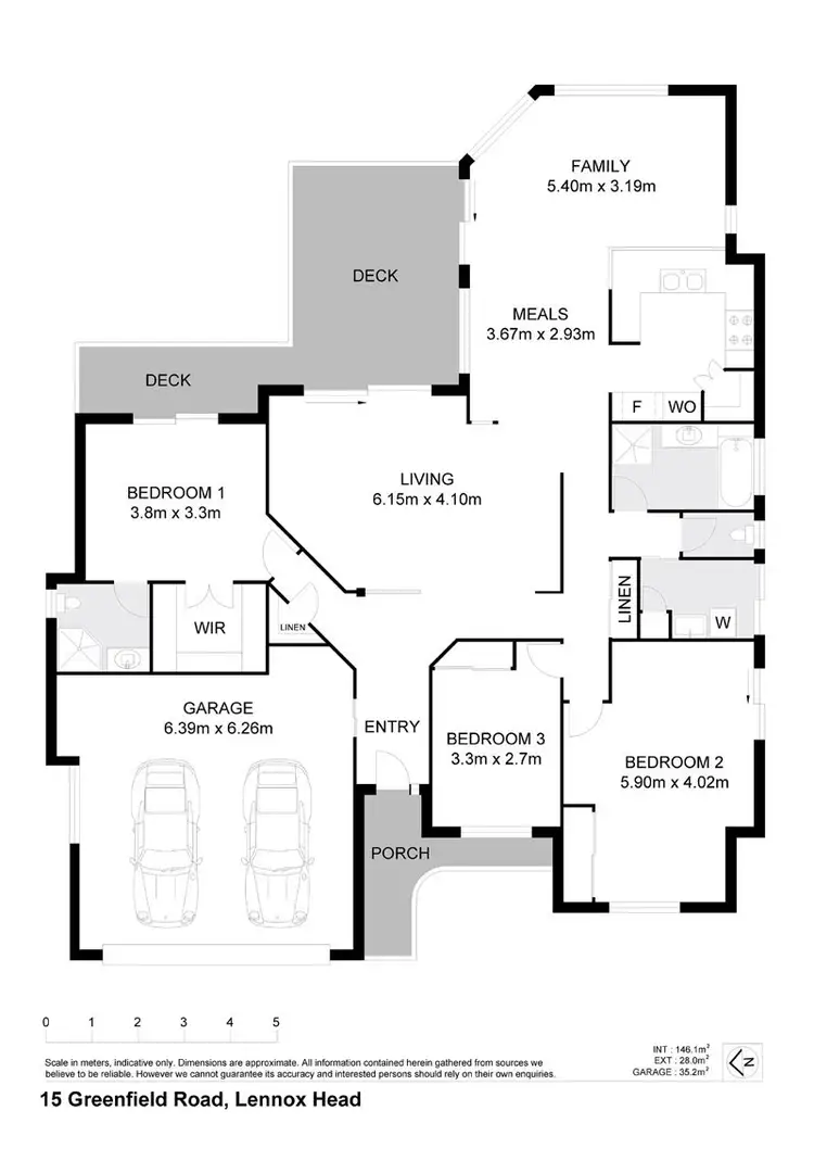 Floorplan of Homely house listing, 15 Greenfield Road, Lennox Head NSW 2478