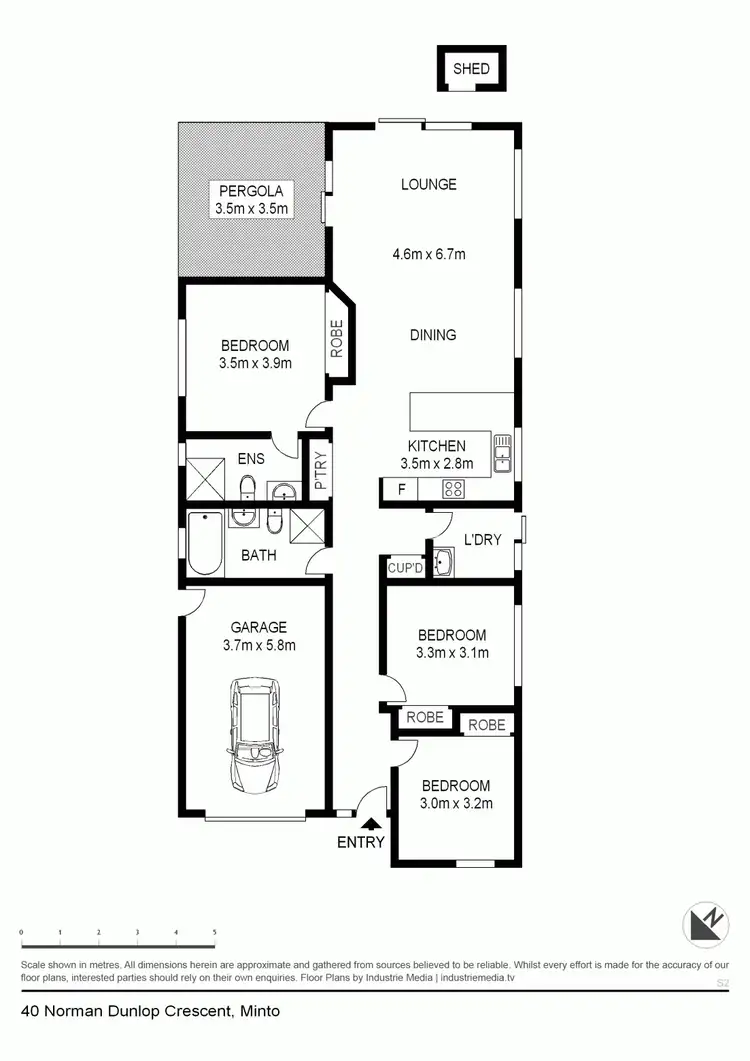 Floorplan of Homely house listing, 40 Norman Dunlop Crescent, Minto NSW 2566