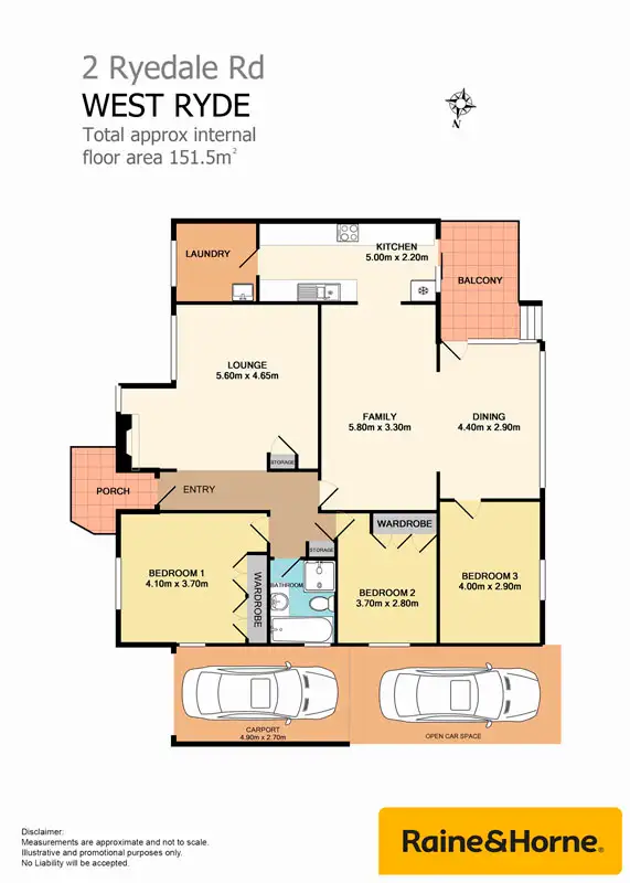 Floorplan of Homely house listing, 2 Ryedale Road, Denistone NSW 2114