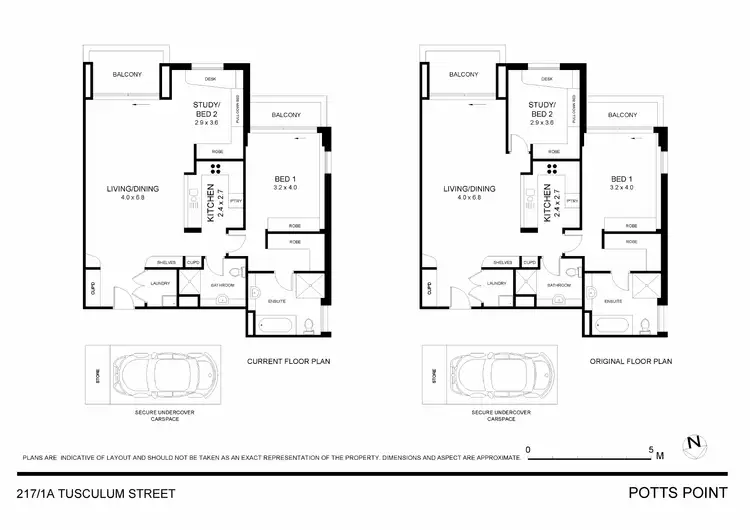 Floorplan of Homely apartment listing, 217/1A Tusculum Street, Potts Point NSW 2011