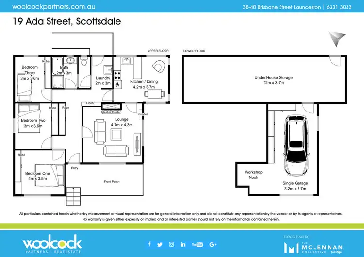 Floorplan of Homely house listing, 19 Ada Street, Scottsdale TAS 7260
