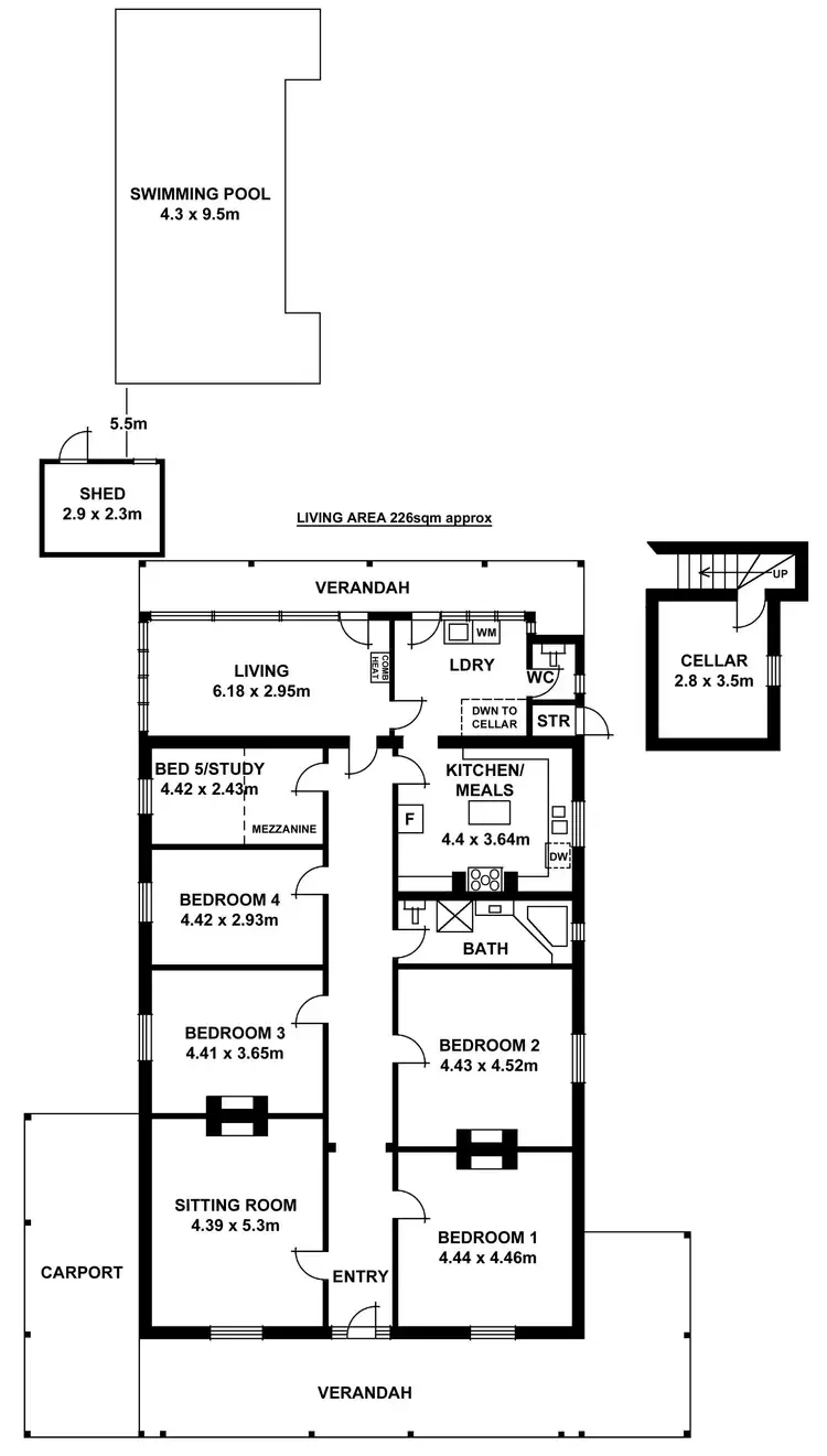 Floorplan of Homely house listing, 46 Harrow Road, College Park SA 5069