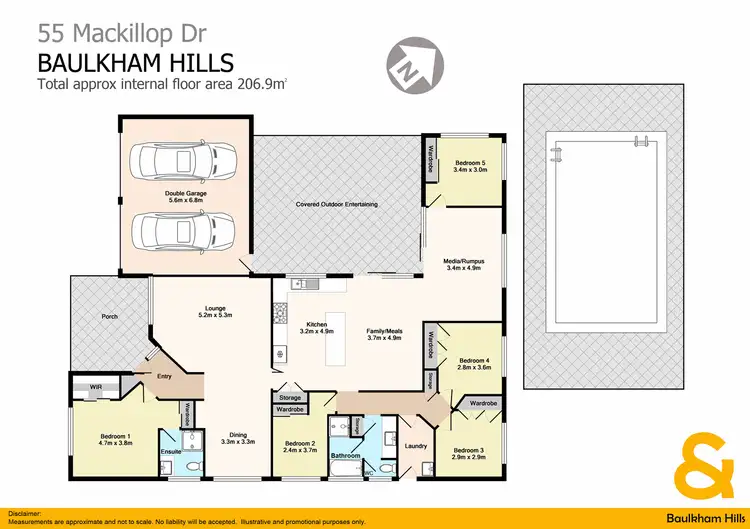 Floorplan of Homely house listing, 55 MACKILLOP DRIVE, Baulkham Hills NSW 2153