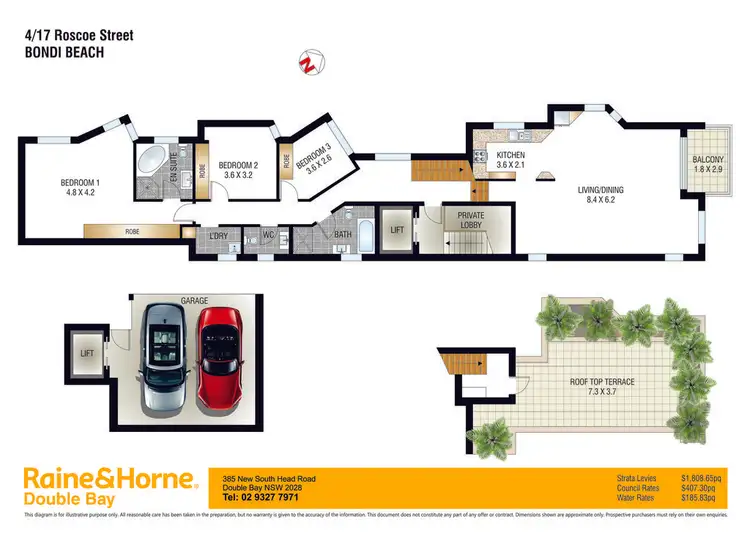 Floorplan of Homely apartment listing, 4/17 Roscoe Street, Bondi Beach NSW 2026