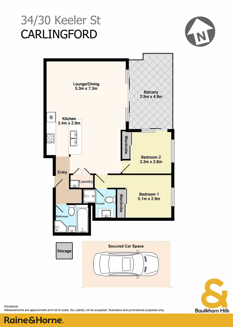 Floorplan of Homely unit listing, 34/30-34 Keeler Street, Carlingford NSW 2118