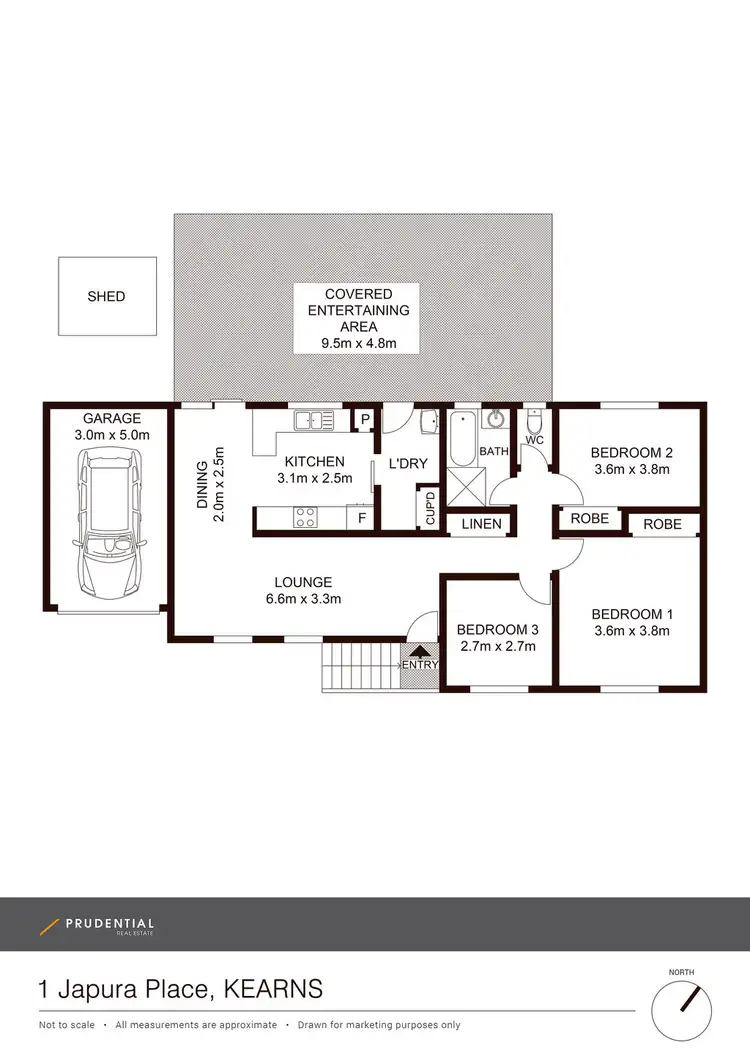 Floorplan of Homely house listing, 1 Japura Place, Kearns NSW 2558