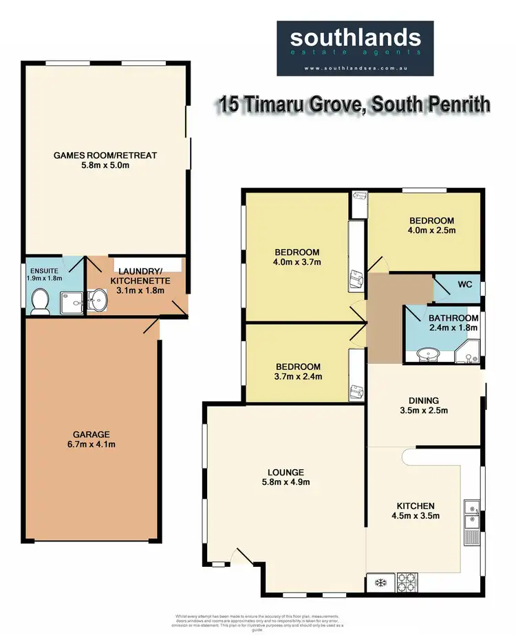 Floorplan of Homely house listing, 15 Timaru Grove, South Penrith NSW 2750