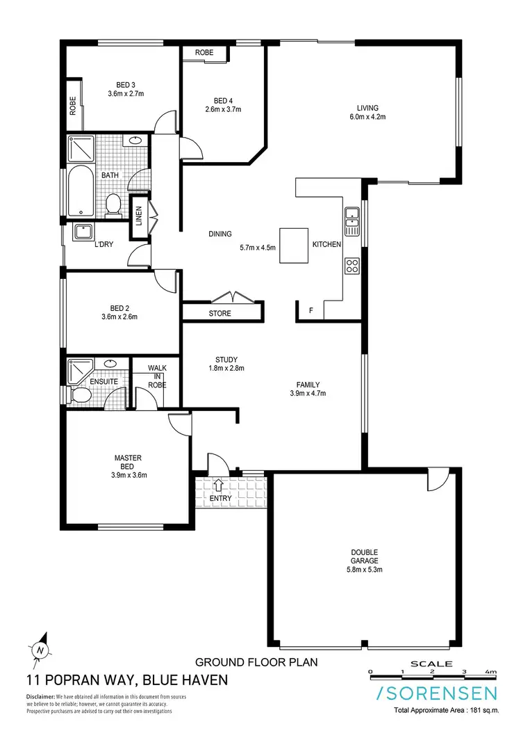 Floorplan of Homely house listing, 11 Popran Way, Blue Haven NSW 2262