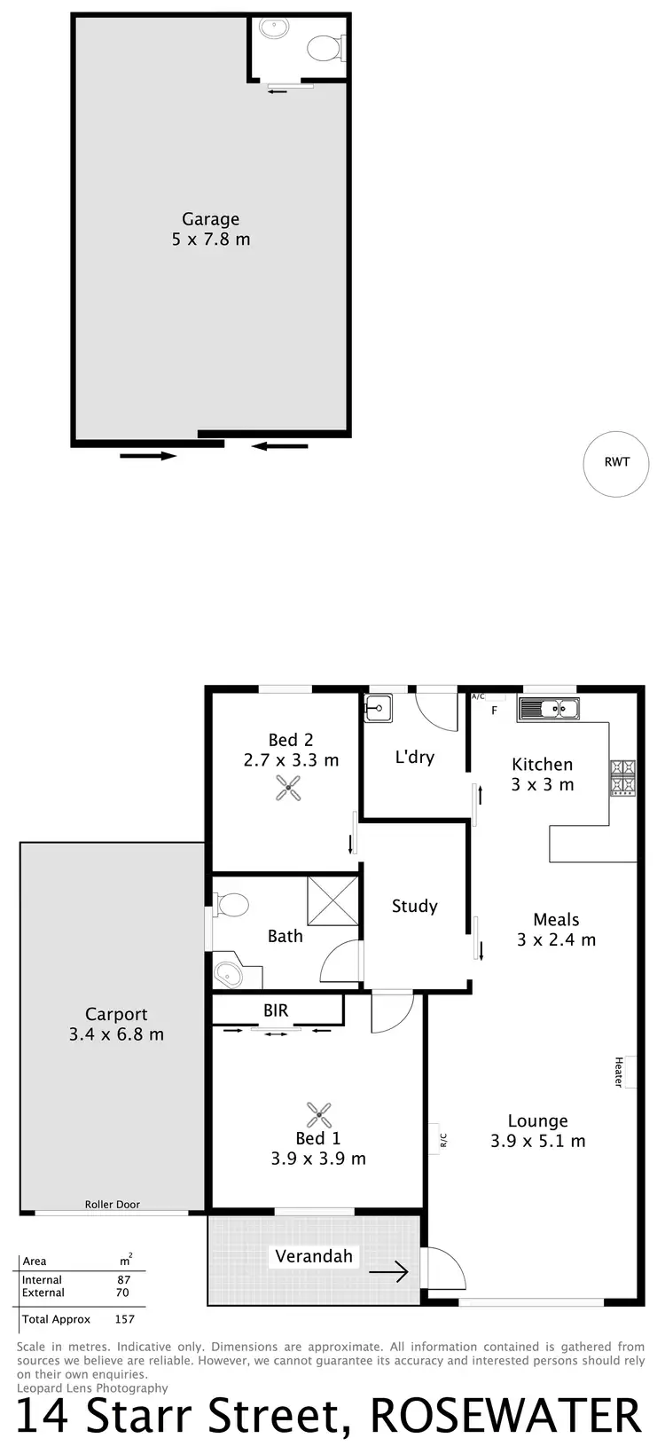 Floorplan of Homely house listing, 14 Starr Street, Rosewater SA 5013