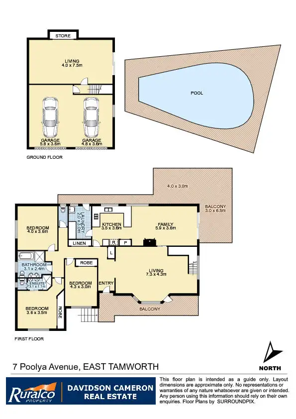 Floorplan of Homely house listing, 7 Poolya Avenue, Tamworth NSW 2340