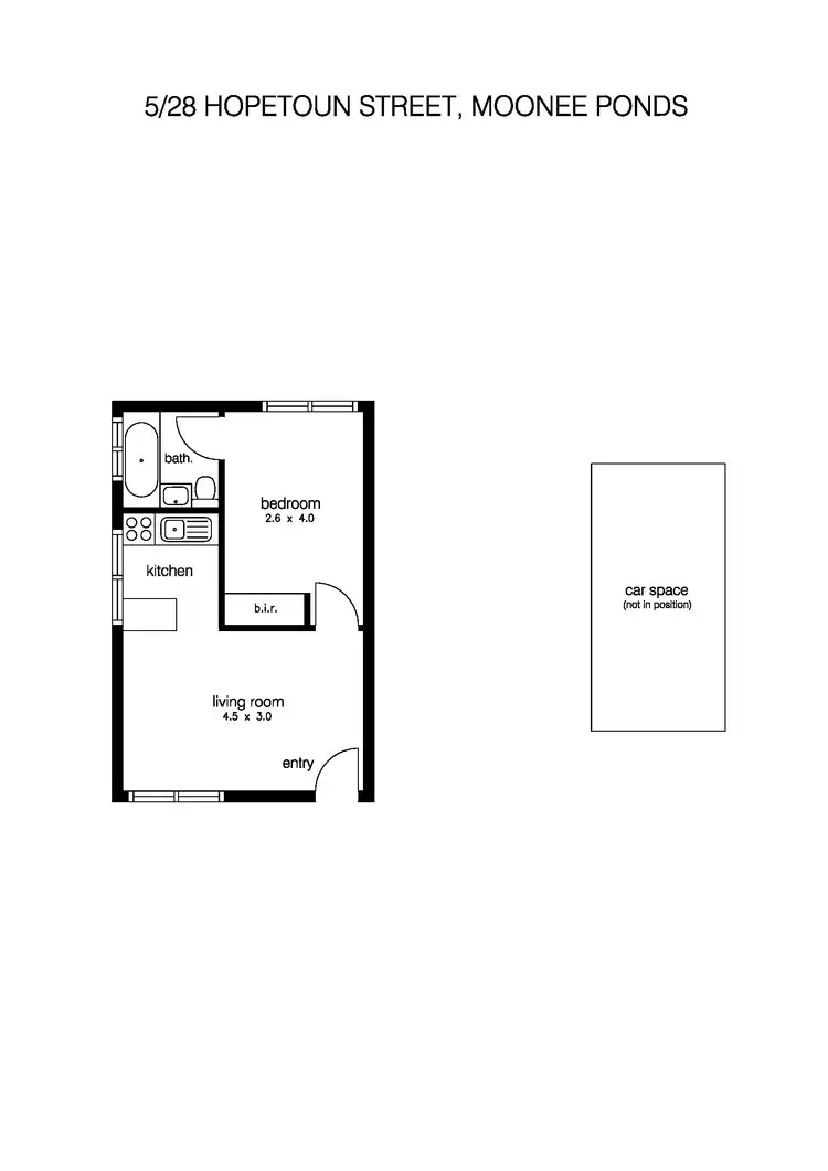 Floorplan of Homely unit listing, 5/28 Hopetoun Street, Moonee Ponds VIC 3039