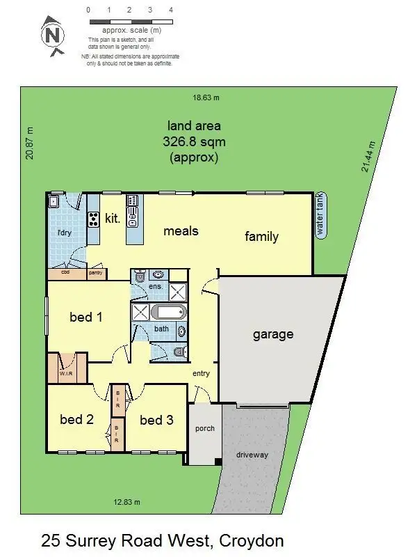 Floorplan of Homely house listing, 25 Surrey Road West, Croydon VIC 3136