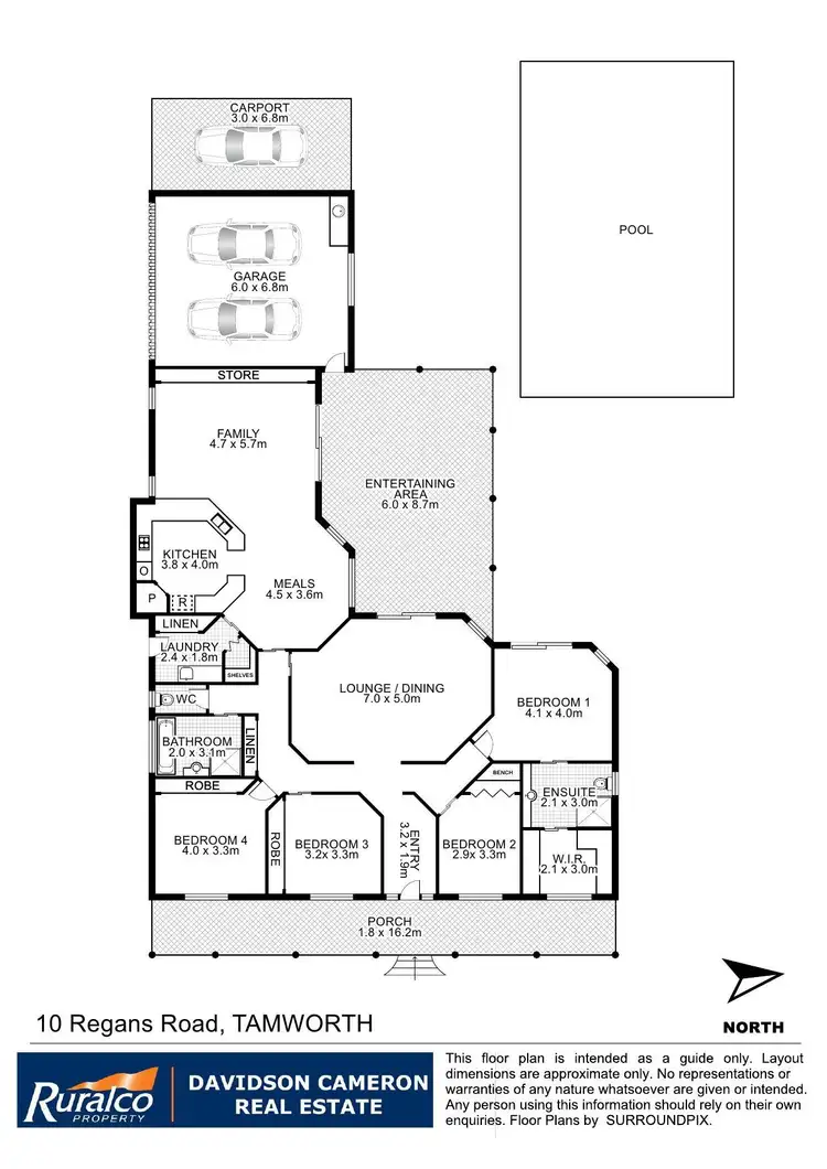 Floorplan of Homely house listing, 10 Regans Road, Tamworth NSW 2340