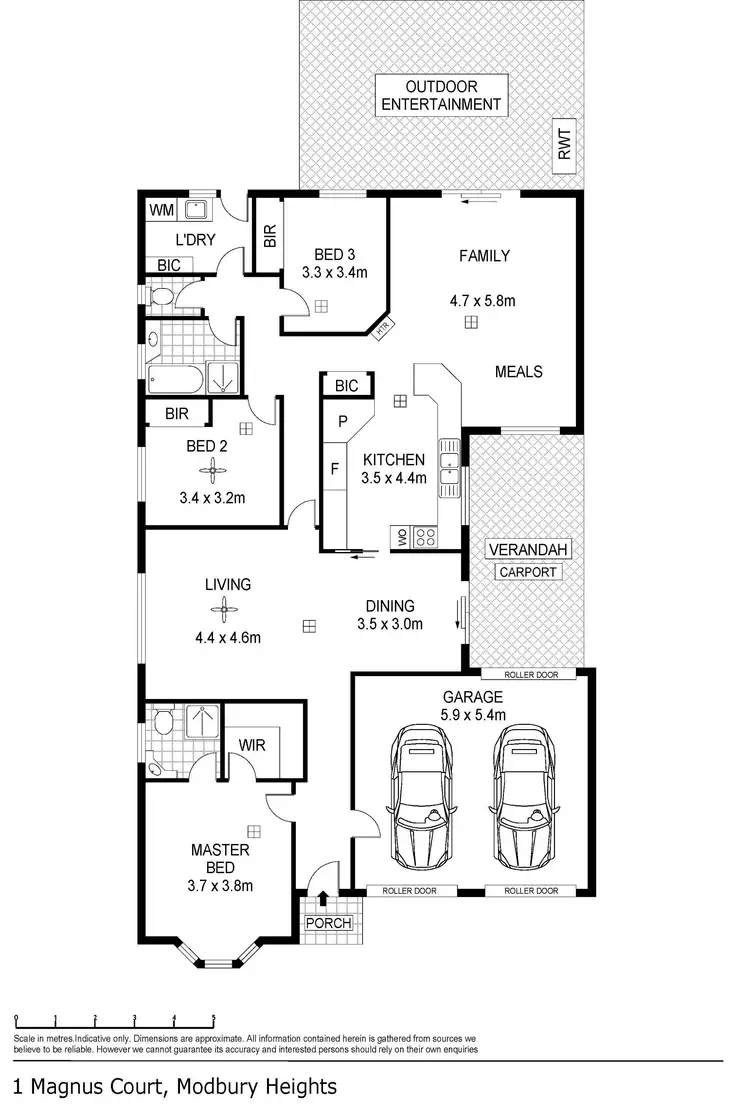 Floorplan of Homely house listing, 1 Magnus Court, Modbury Heights SA 5092