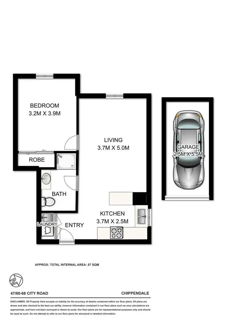 Floorplan of Homely apartment listing, 47/60 - 68 City Road, Chippendale NSW 2008