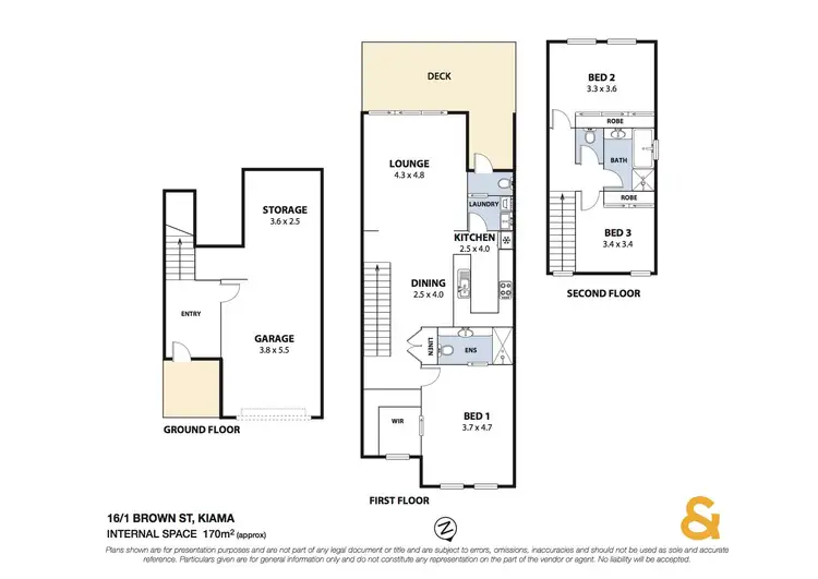 Floorplan of Homely townhouse listing, 16/1 Brown Street Kiama, Kiama NSW 2533