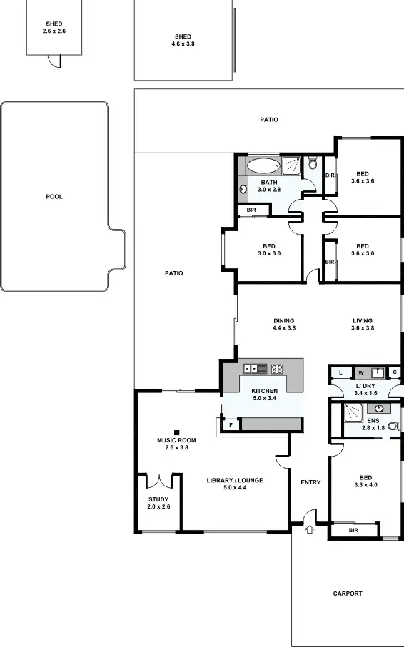 Floorplan of Homely house listing, 17 Helsall Court, Willetton WA 6155
