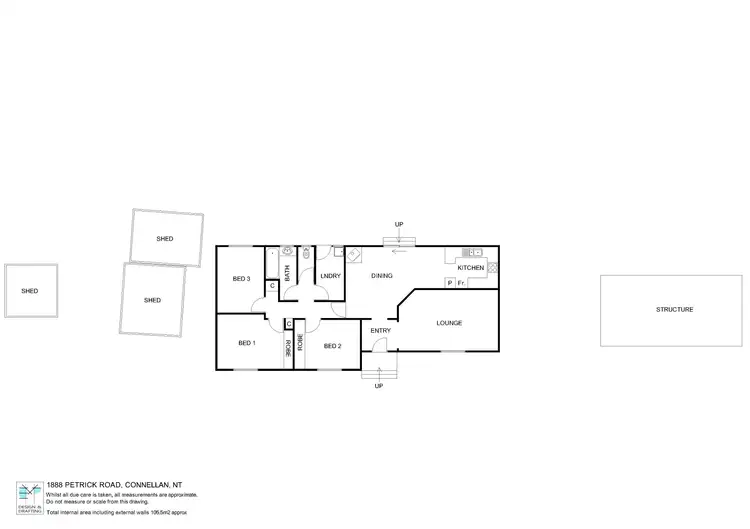 Floorplan of Homely rural property listing, NTP 1888 Petrick Road, Connellan NT 873