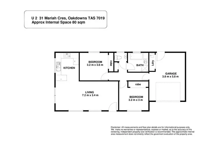 Floorplan of Homely house listing, 2/31 Mariah Crescent, Oakdowns TAS 7019