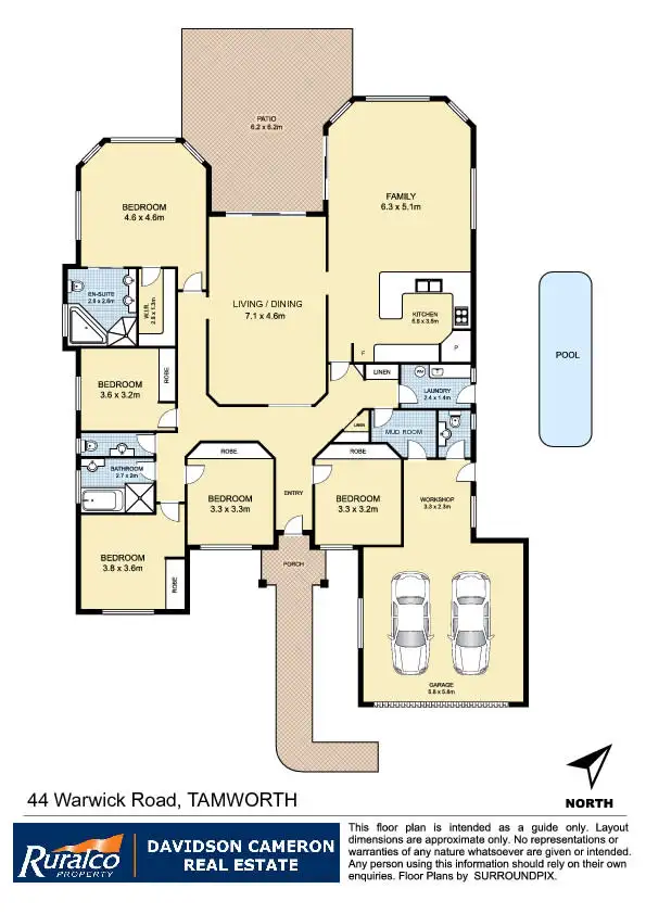 Floorplan of Homely house listing, 44 Warwick Road, Tamworth NSW 2340