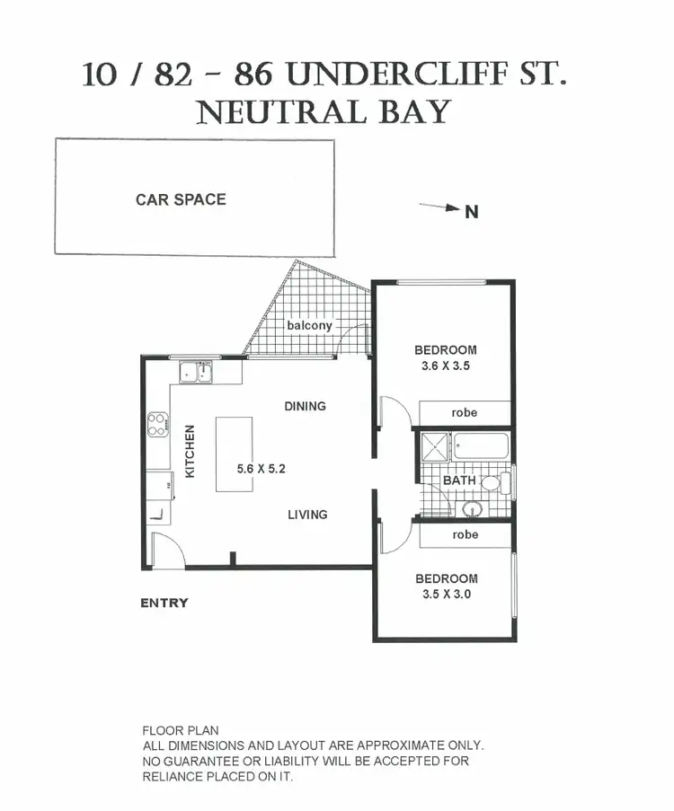 Floorplan of Homely apartment listing, 10/82 Undercliff Street, Neutral Bay NSW 2089