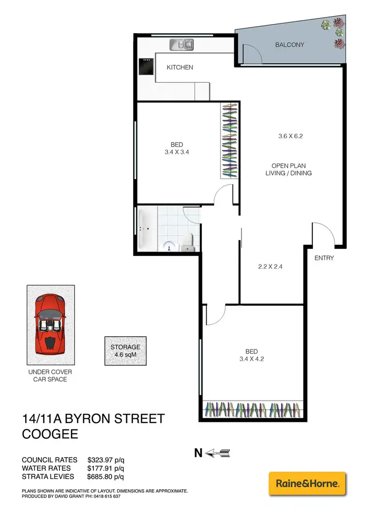 Floorplan of Homely apartment listing, 14/11A Byron Street, Coogee NSW 2034