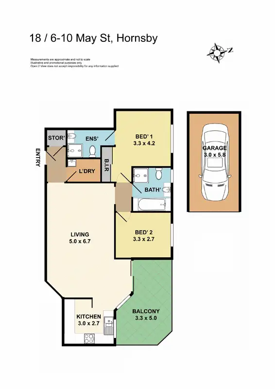 Floorplan of Homely apartment listing, 18/6-10 May Street, Hornsby NSW 2077