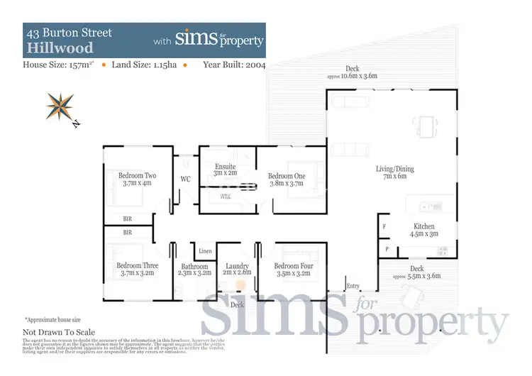 Floorplan of Homely house listing, 43 Burton Street, Hillwood TAS 7252