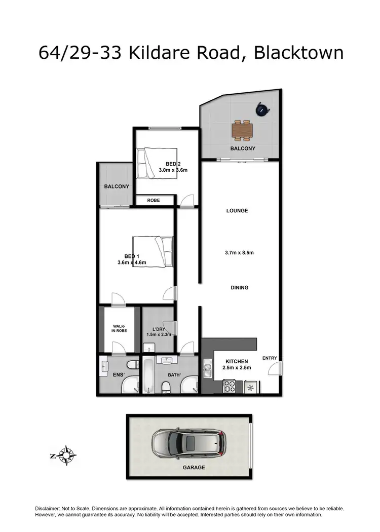 Floorplan of Homely unit listing, 64/29-33 Kildare Road, Blacktown NSW 2148