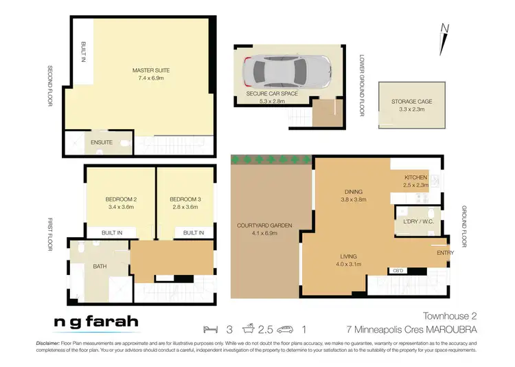 Floorplan of Homely townhouse listing, 2/7 Minneapolis Crescent, Maroubra NSW 2035